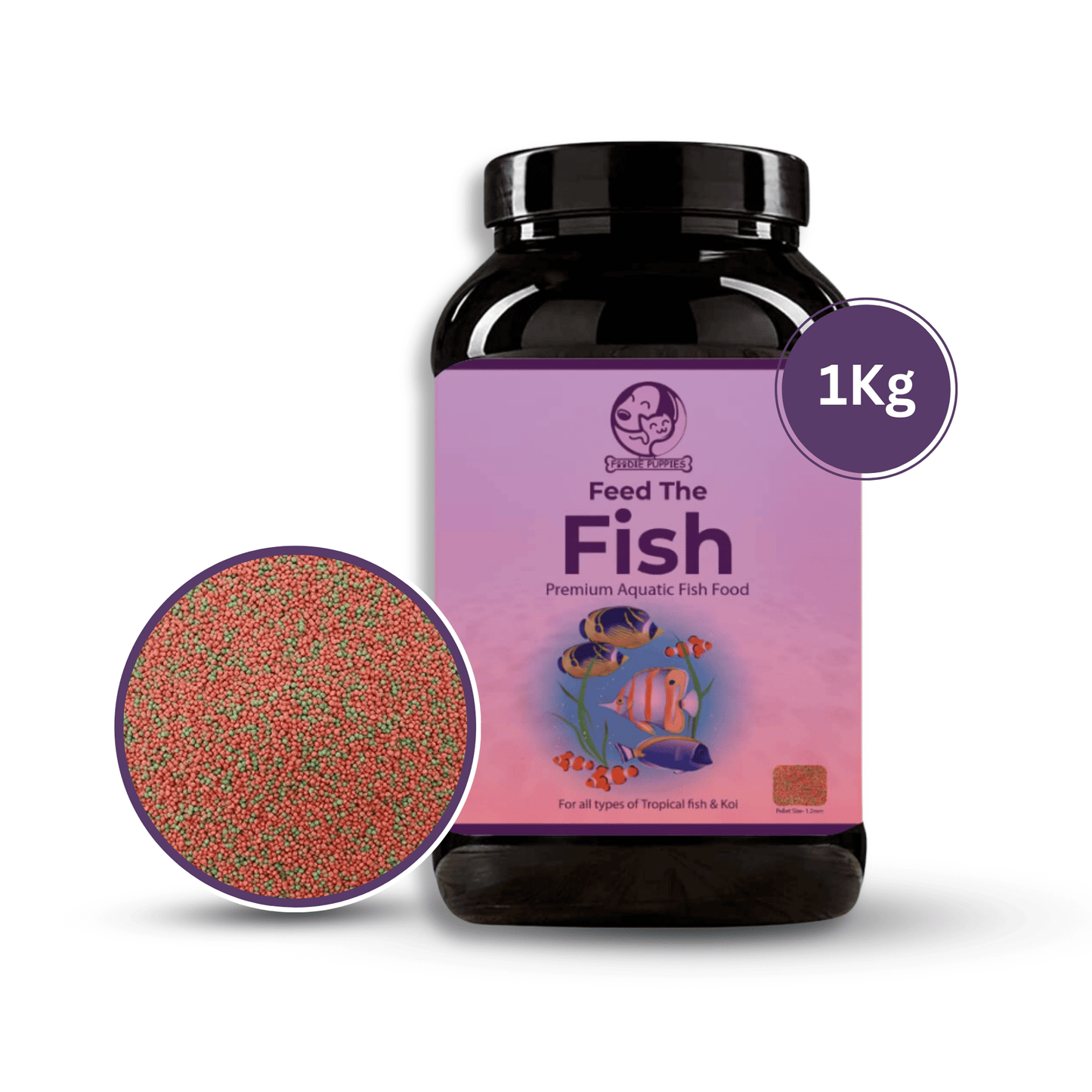 1Kg Fish Food 1.2mm Pellet, Nutritional & Optimal Growth