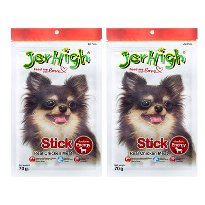 JerHigh Stick Dog Treat with Real Chicken Meat - 70gm, Pack of 2