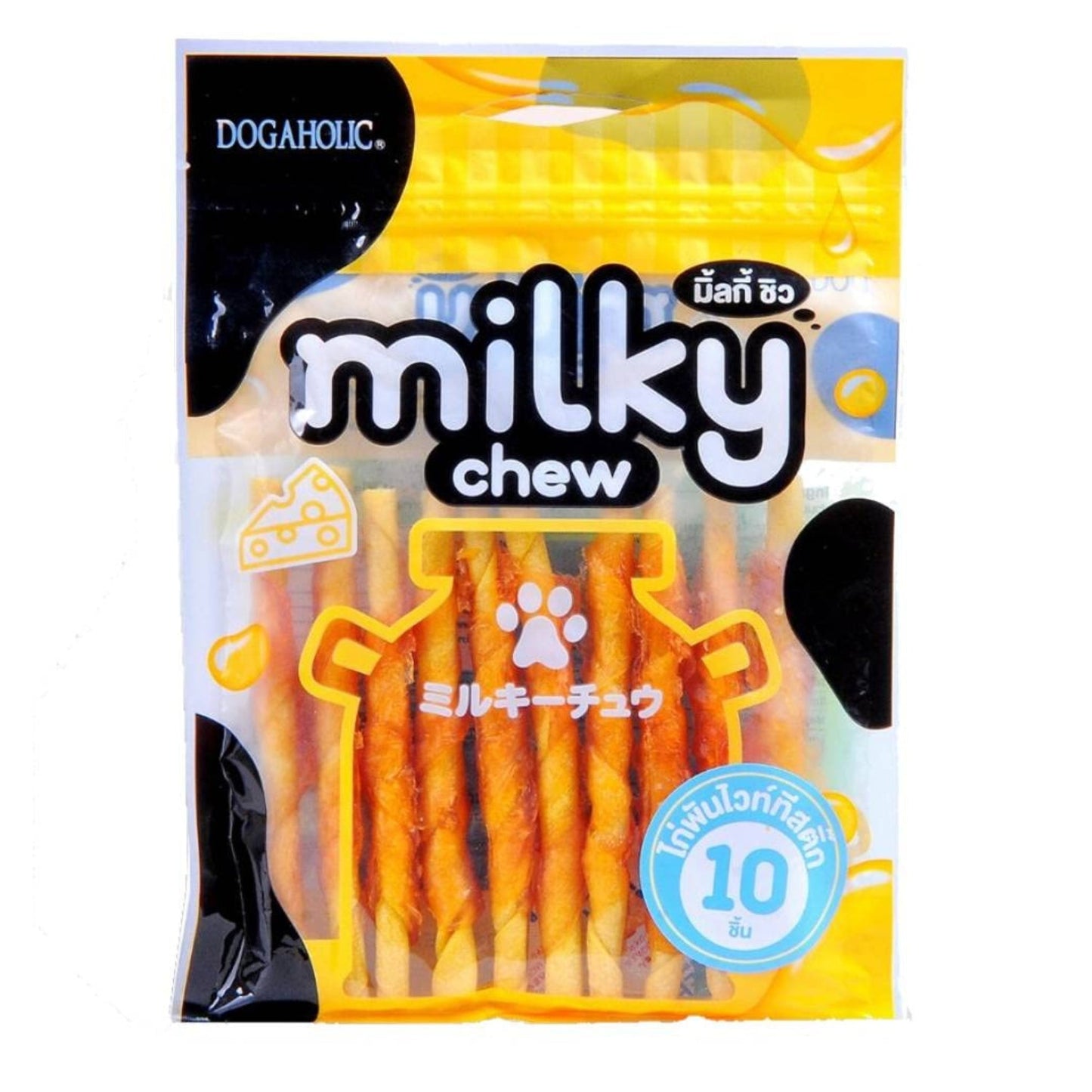 Dogaholic Milky Chew Cheese & Chicken Stick 10in1 Dog Treat