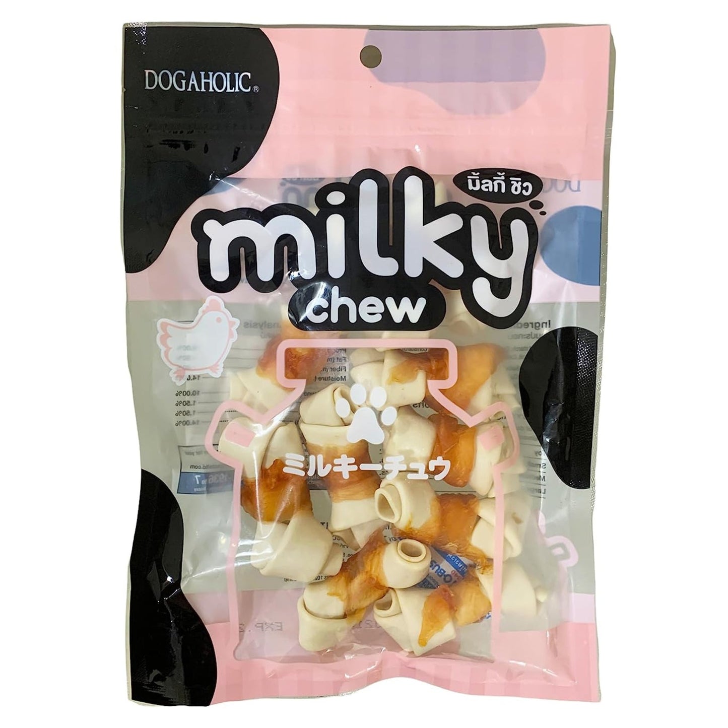 Dogaholic Milky Chew Chicken Knotted Bone 10-in-1 Dog Treat