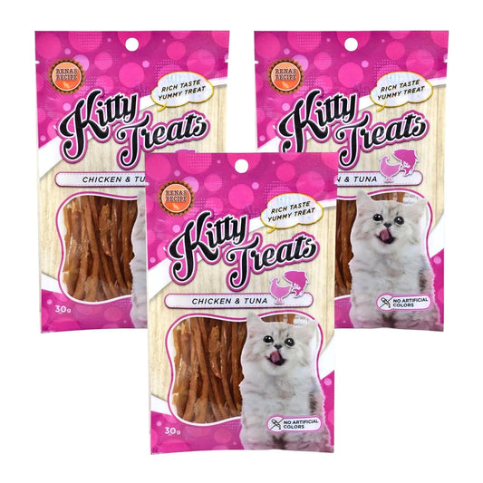 Kitty Treats Chicken & Tuna for Cat & Kittens - 30gm, Pack of 3