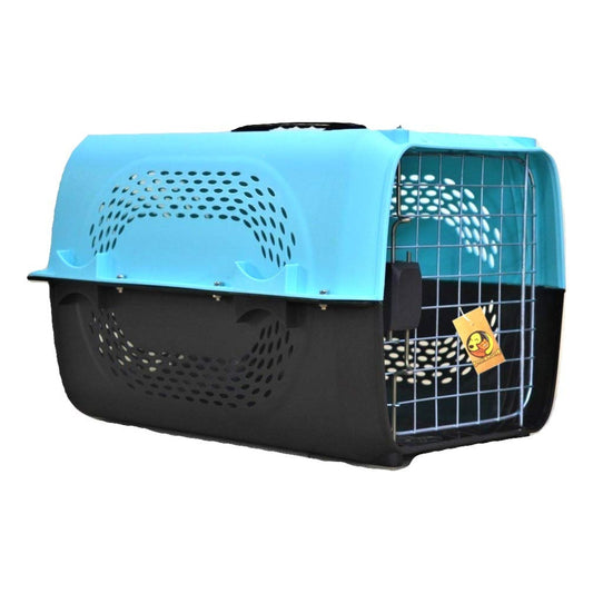 Portable Pet Travel Cage & Kennel House (Neon Blue)