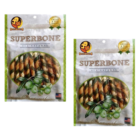 SuperBone All Natural Olive Oil Stick Dog Treat - Pack of 2