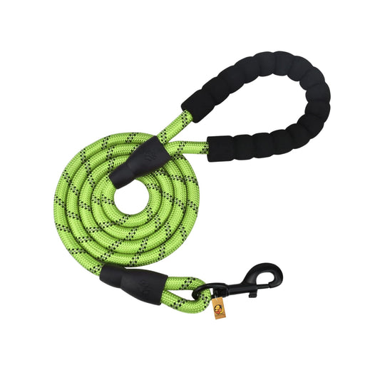 Reflective Snug Leash for Small to Medium Dogs, Lime Green