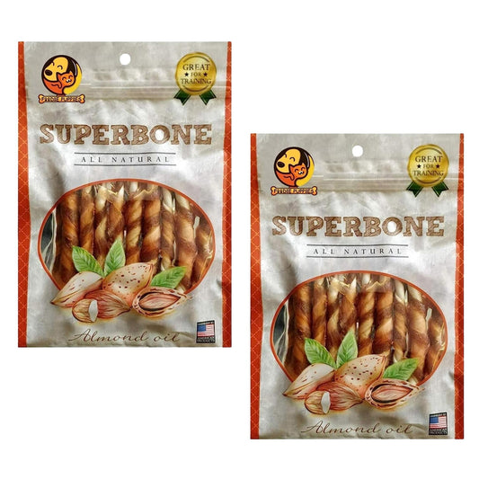 SuperBone All Natural Almond Oil Stick Dog Treat - Pack of 2