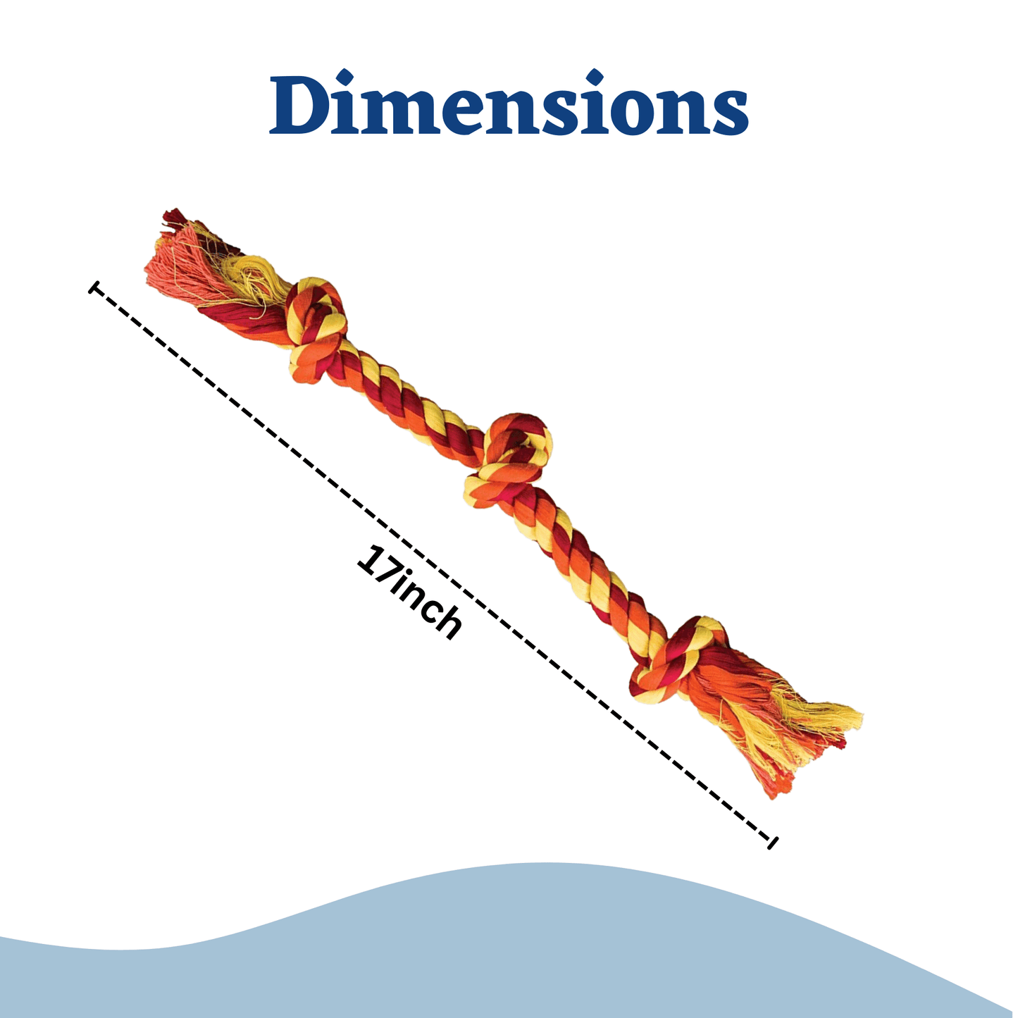 Durable 3 Knots Rope Chew for Dogs & Puppies