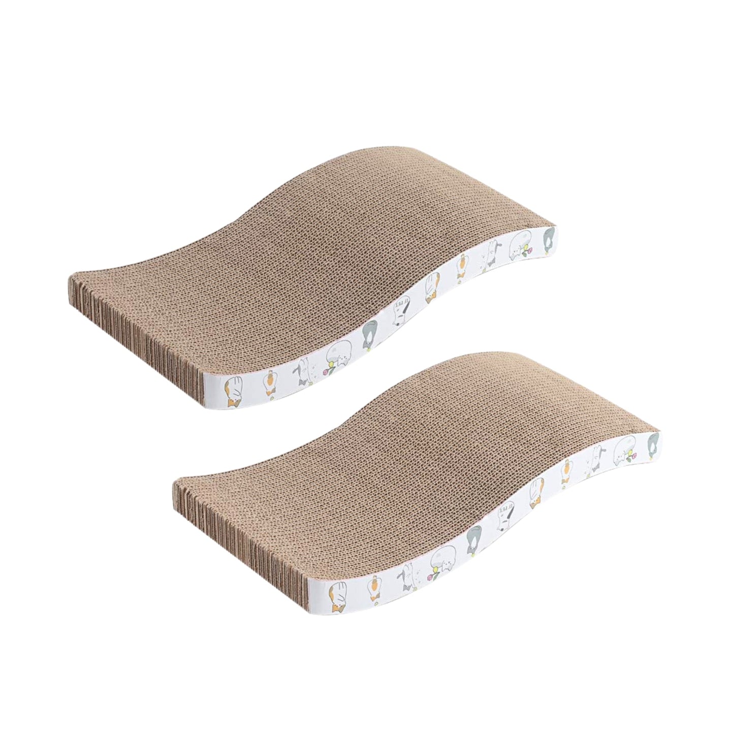 Corrugated Wave Scratcher for Cats & Kittens, Pack of 2