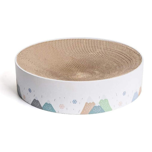 Corrugated Round Crater Scratcher for Cats & Kittens