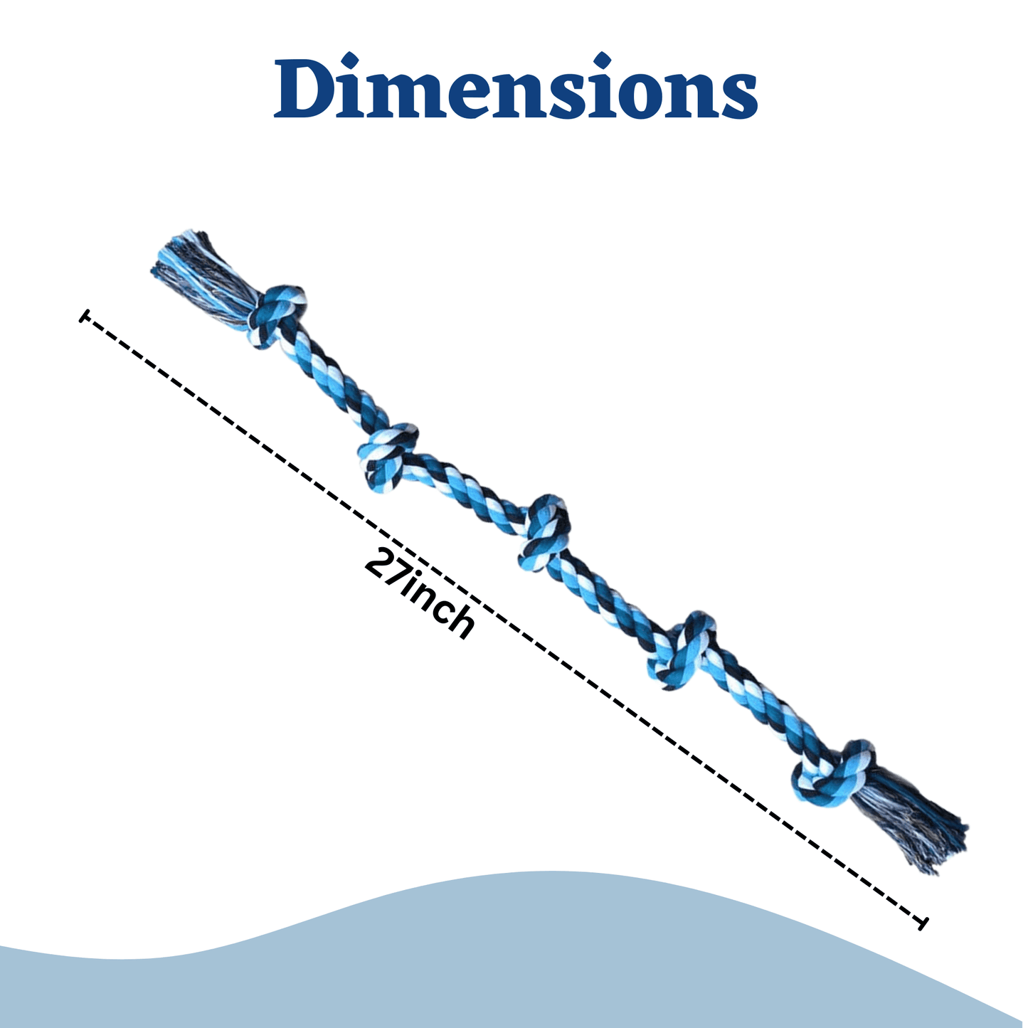 Durable 5 Knots Rope Chew for Dogs & Puppies