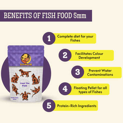 1Kg Fish Food 5mm Pellet, Nutritional & Optimal Growth