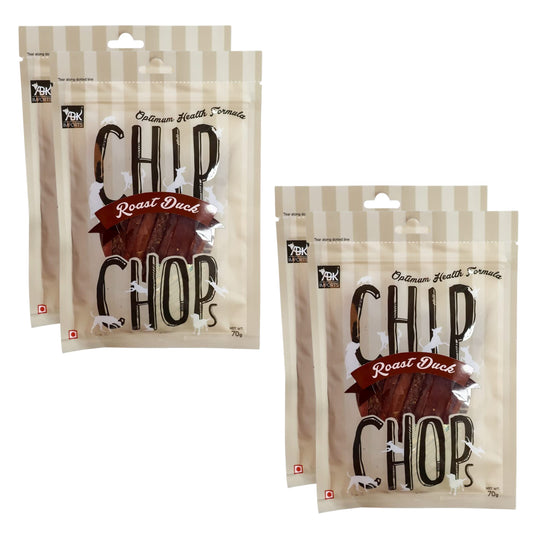 Chip Chops Dog Treats - Roast Duck Strips (70gm, Pack of 4)