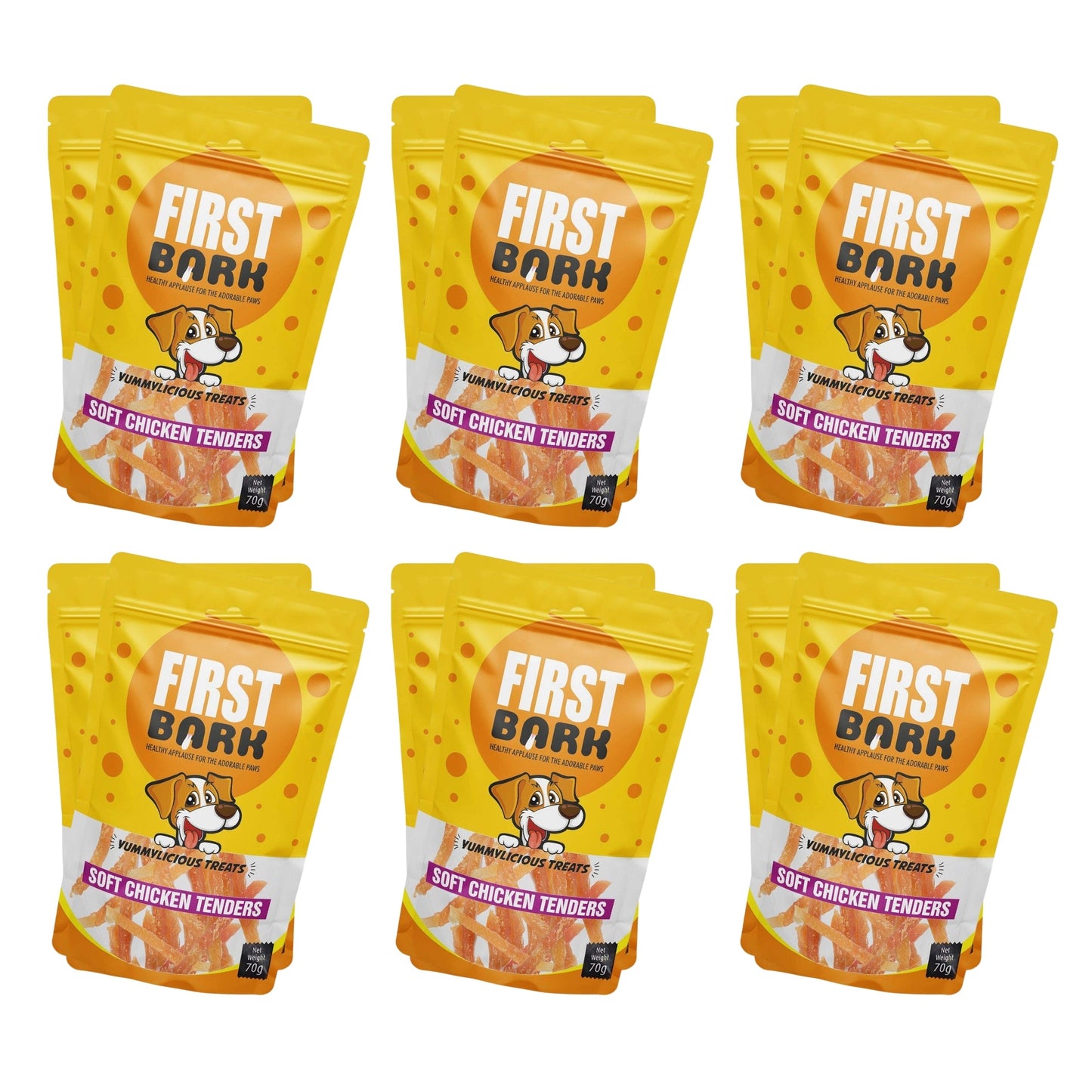 First Bark Soft Chicken Tender Treats for Dogs, 70gm, Pack of 12