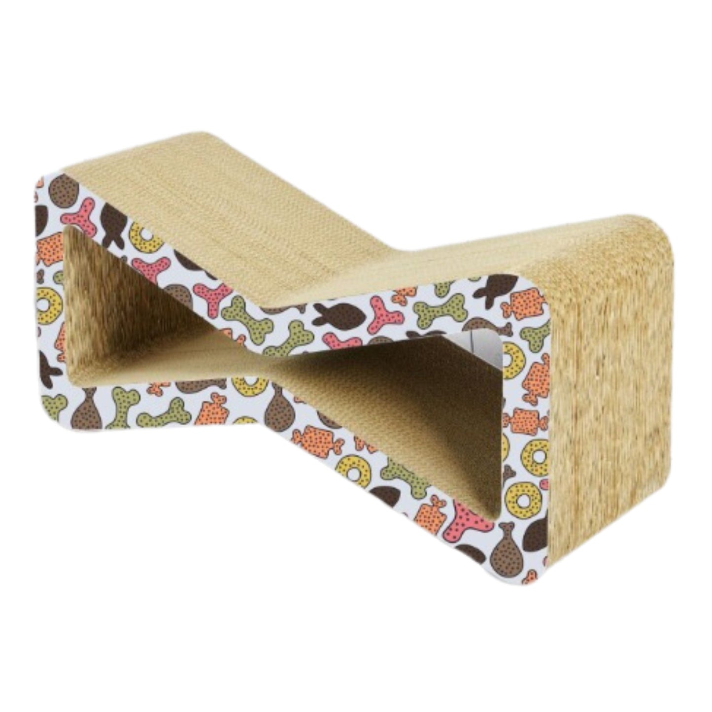 Corrugated Bow-Shaped Scratcher for Cats & Kittens