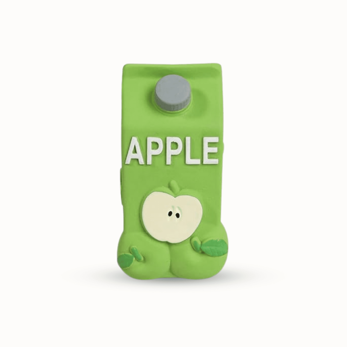 Natural Latex Squeaky Play Drink Chew Toy - Apple Juice