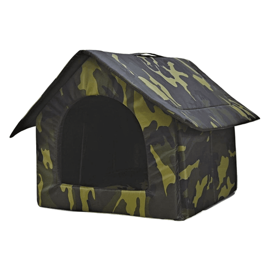 Foodie Puppies Soft & Light Weight Designer Luxurious Foldable Hut Army Print Large Pet Tent/Kennel/House/Hut for Cats/Kitten/Puppies & Dogs (Hut, 21 * 23 * 21 inch), (Large)