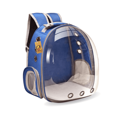 Transparent Travel Backpack for Puppies & Cats (Blue)