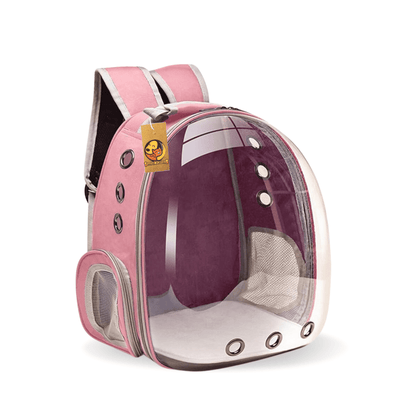 Transparent Travel Backpack for Puppies & Cats (Pink)