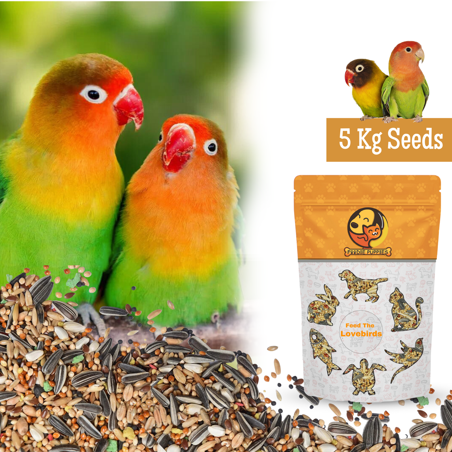 Lovebirds Mix Seeds - 5 Kg | Premium Seeds for Birds