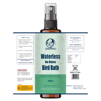 Mandarin Waterless Drybath Spray for Birds - 200ml