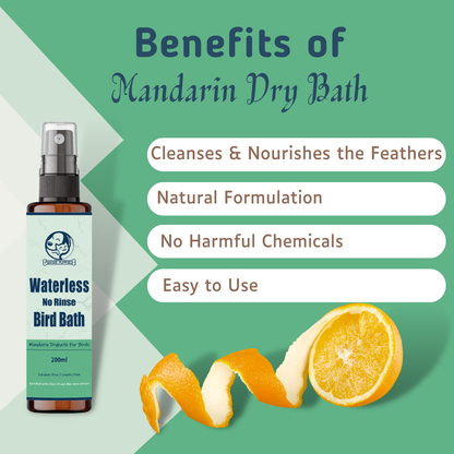 Mandarin Waterless Drybath Spray for Birds - 200ml