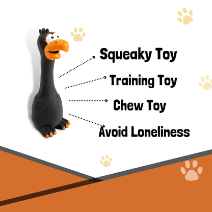 Latex Rubber Squeaky Dog Chew Toy - Black Eagle