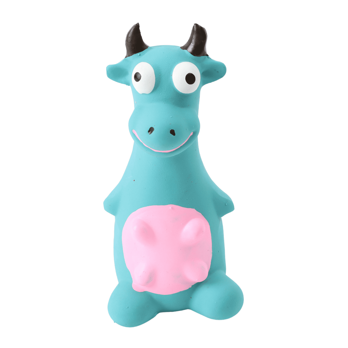 Latex Rubber Squeaky Dog Chew Toy - Blue Bull