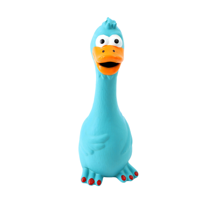 Latex Rubber Squeaky Dog Chew Toy - Blue Duck