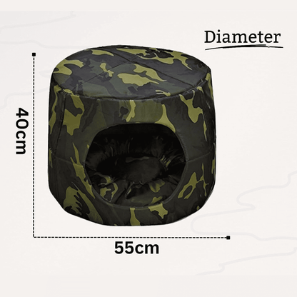 Foldable Army Print Den House for Puppies & Dogs (Large)