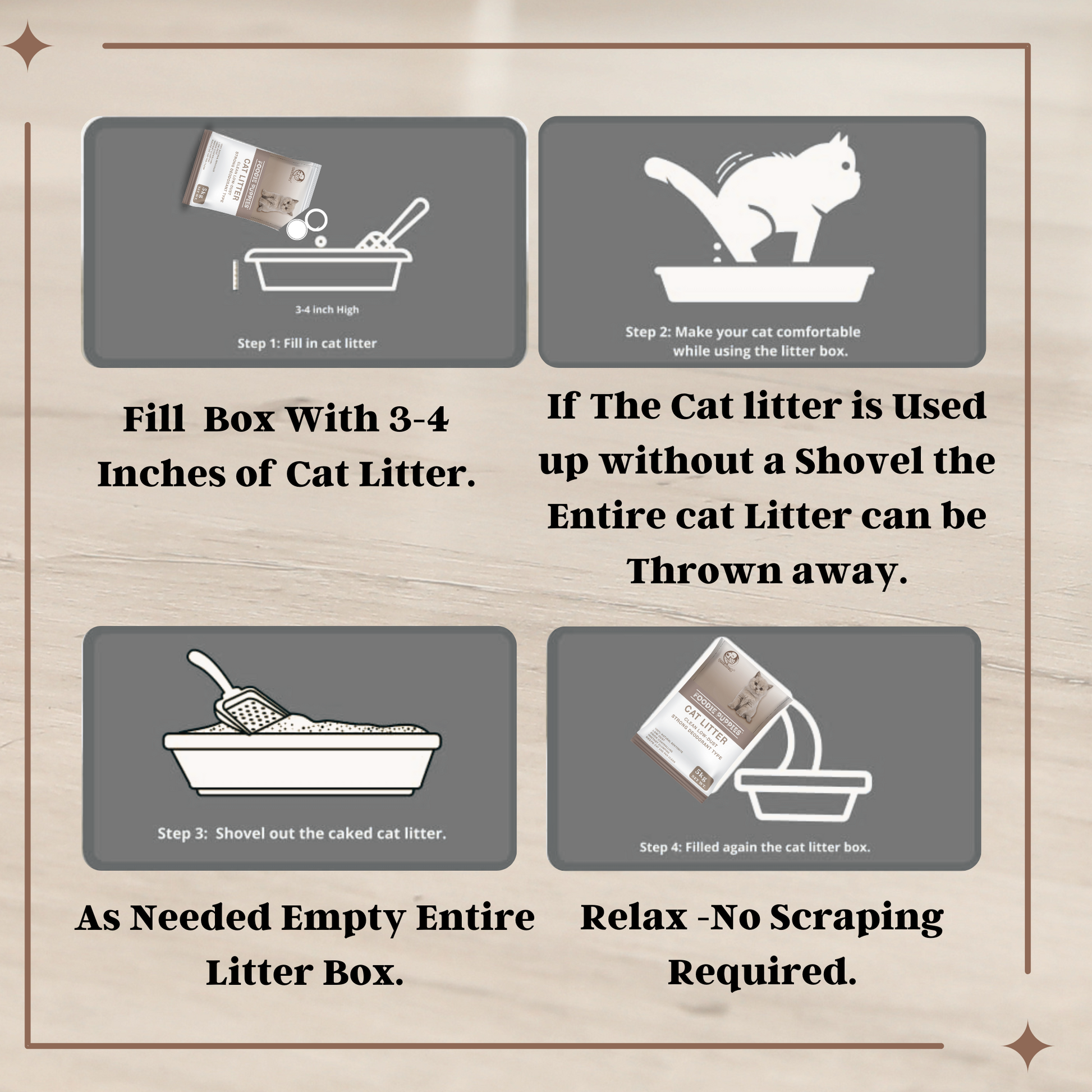 Low tracking cat litter