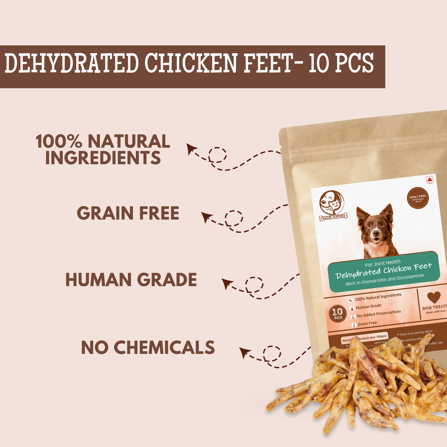 Dog treat chicken feet