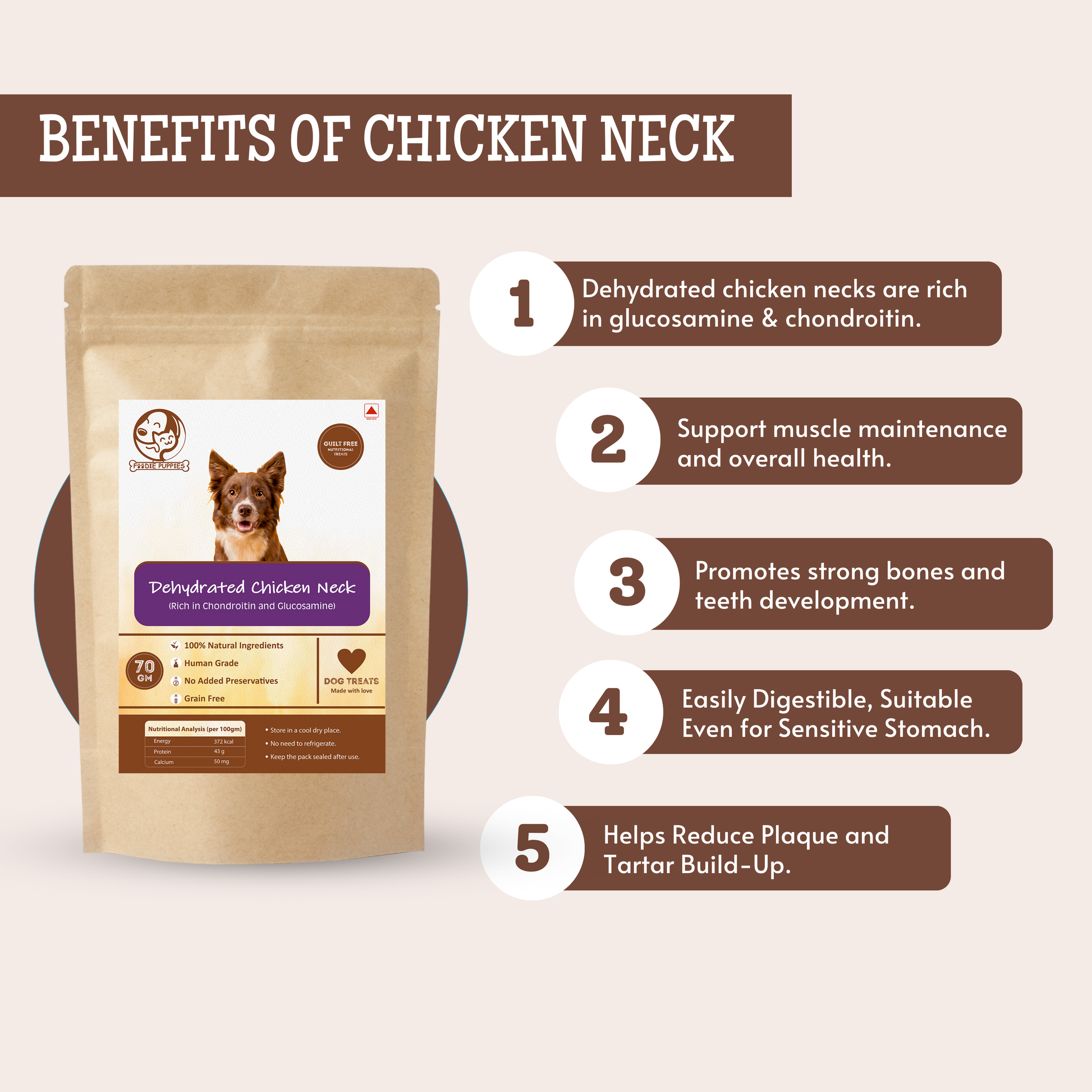 Chicken neck treat for dogs