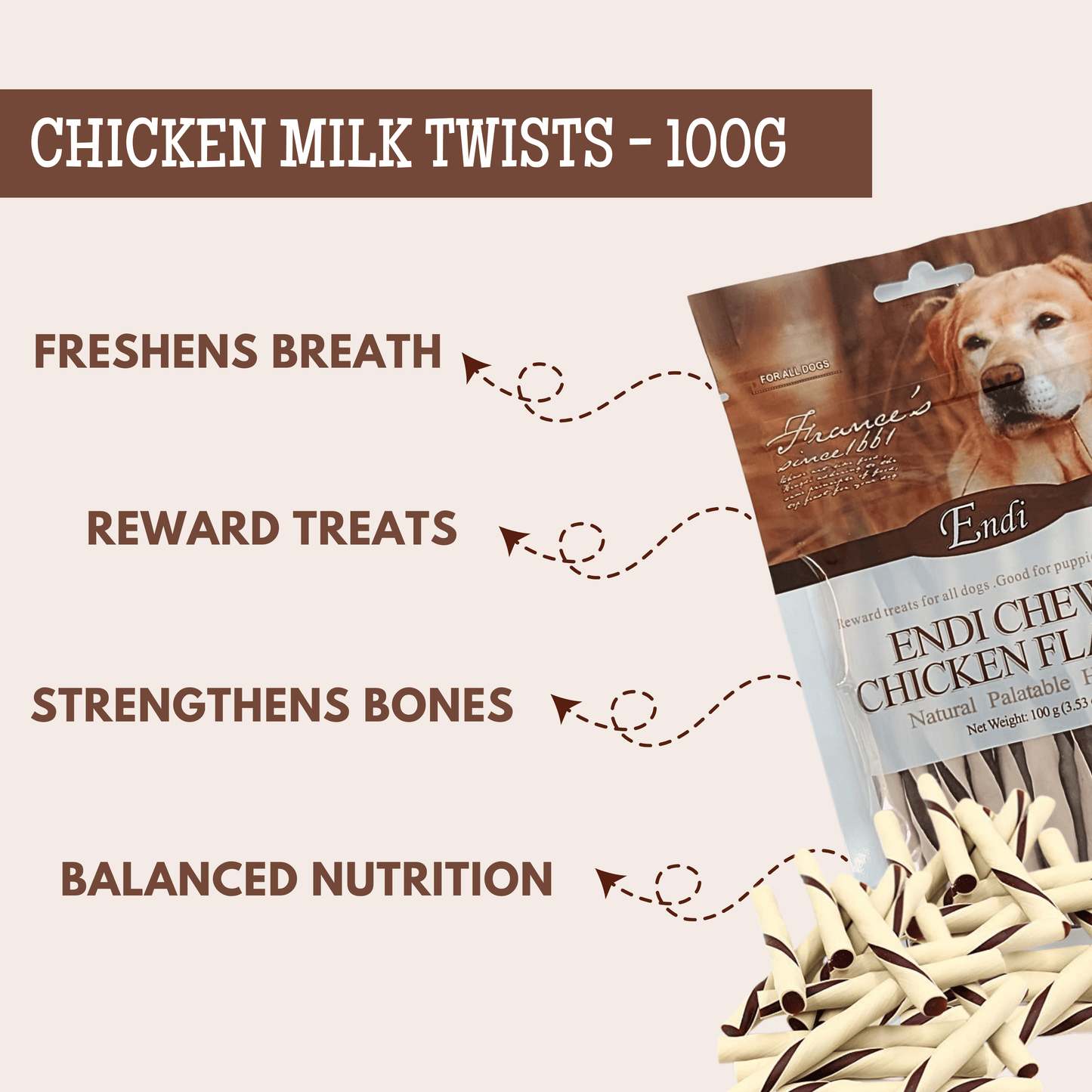 Chicken Milk Twists for Puppies