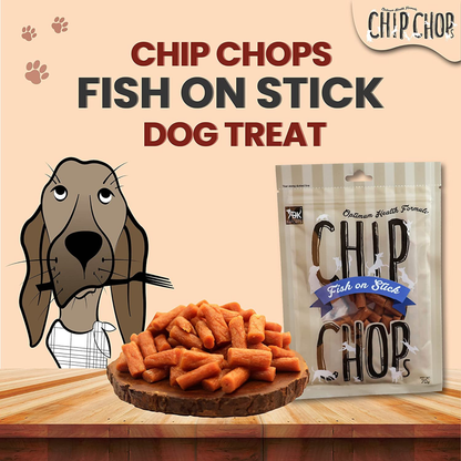 Chip Chops Dog Treats - Fish on Stick (70gm, Pack of 3)