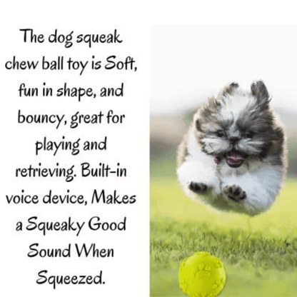 Dog Latex Claw Ball Squeaky Chew Toy - (Small, 6.5cm) for Small to Medium Dogs