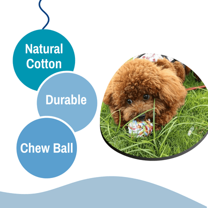 Durable Cotton Ball Rope Chew Toy for Dogs & Puppies