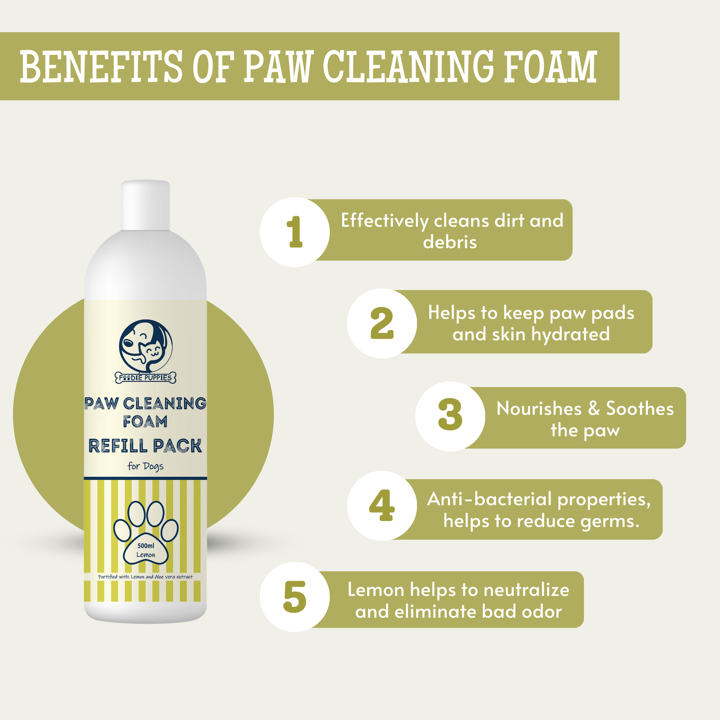 dog paw cleaning foam