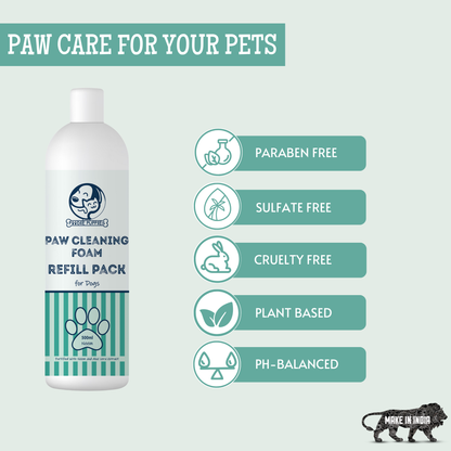 Paw Cleaning Foam Refill (500ml, Neem) for Dogs