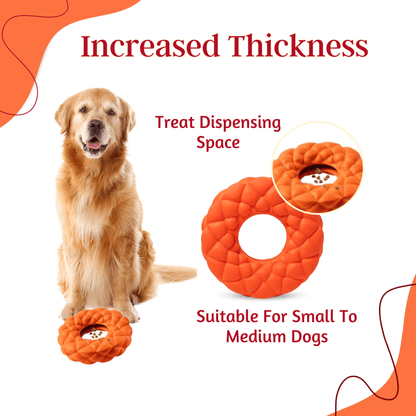 Dog Latex Treat Dispensing Rubber Chew Toy - Donut Toy