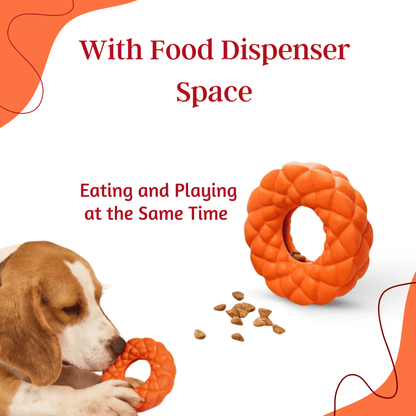 Dog Latex Treat Dispensing Rubber Chew Toy - Donut Toy