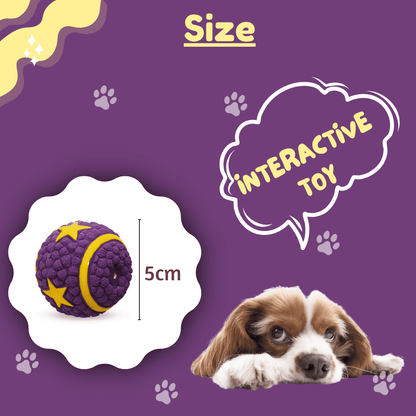 Latex Squeaky Toy for Small Dogs - Star Ball, Small