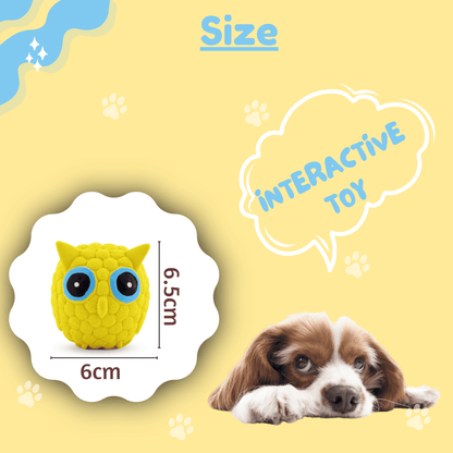 Latex Squeaky Toy for Dogs & Puppies - Owl, Small