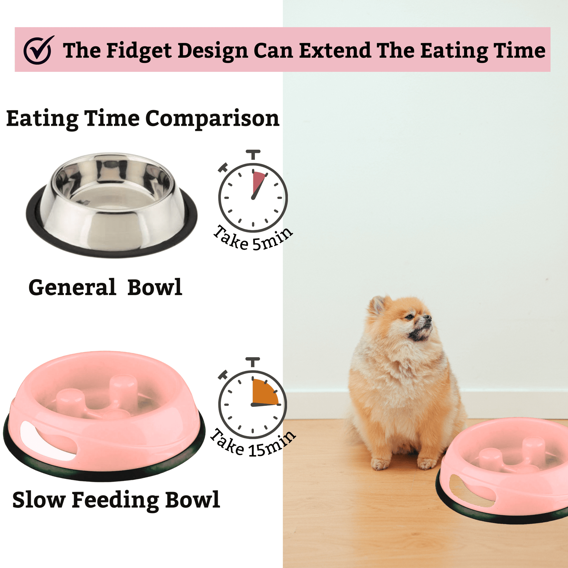 Fidgeting pet bowl