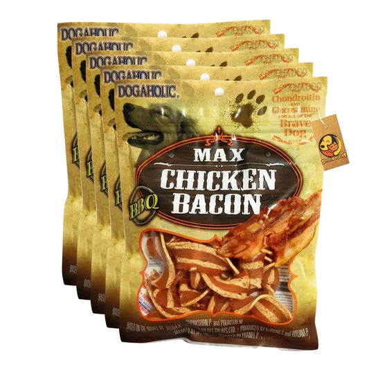 Dogaholic Max Chicken Bacon BBQ Treat for Dogs - 130gm (Pack of 5)