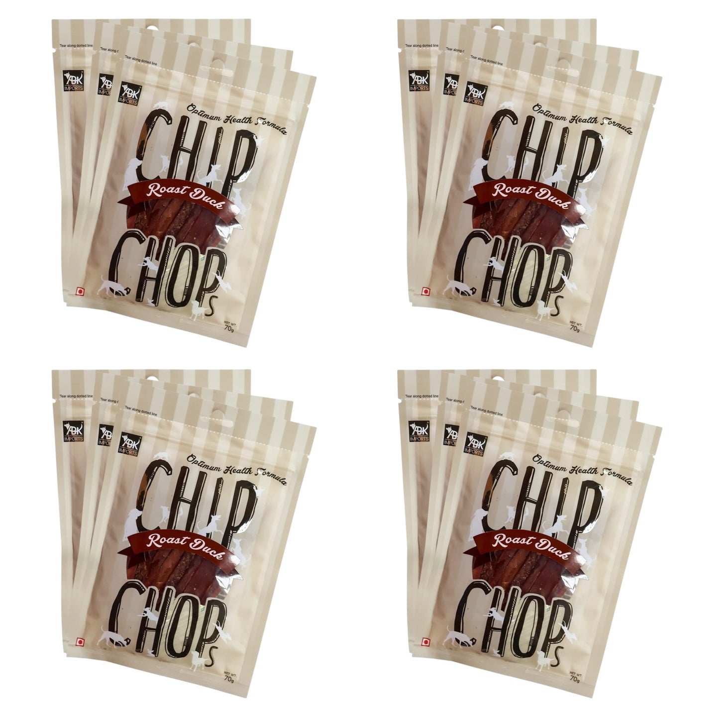 Chip Chops Dog Treats - Roast Duck Strips (70gm, Pack of 12)