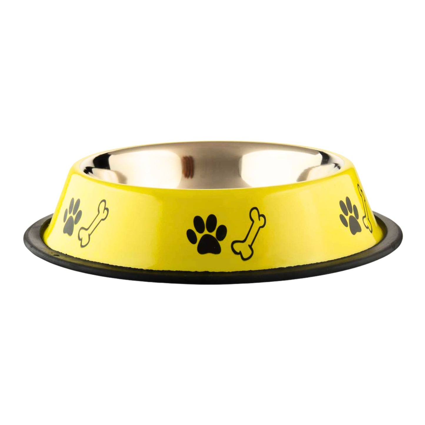 Printed Steel Bowl for Pets - 1800ml (Yellow)