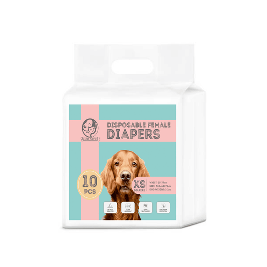 Disposable Dog Diapers for Female Dogs - Xtra-Small