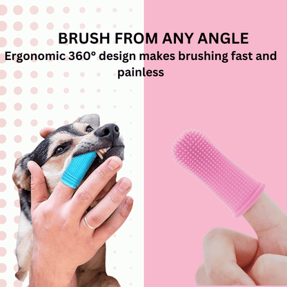 Silicone Finger Toothbrush for Dogs and Cats, Pack of 5