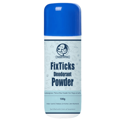 Fixticks Pet Deodorant Powder for Dogs and Cats - 100gm