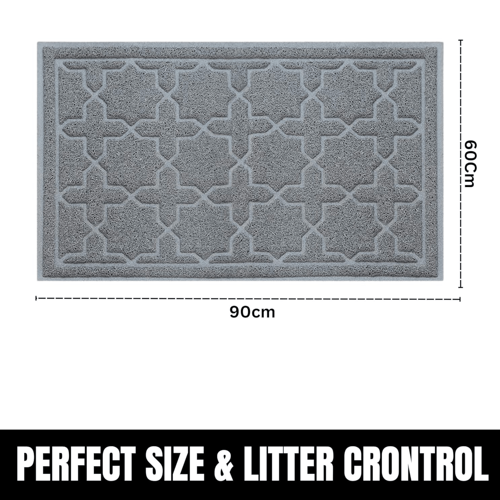 Non-slip litter box mat