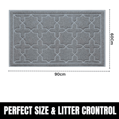 Non-slip litter box mat